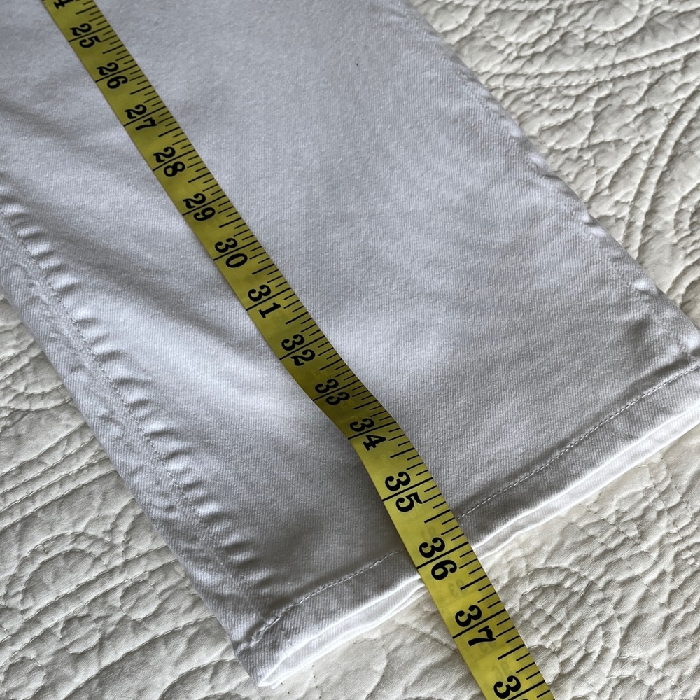 LOFT Curvy Cotton Straight Jeans Womens 32/14 White Pockets Beach Cruise - Picture 15 of 16